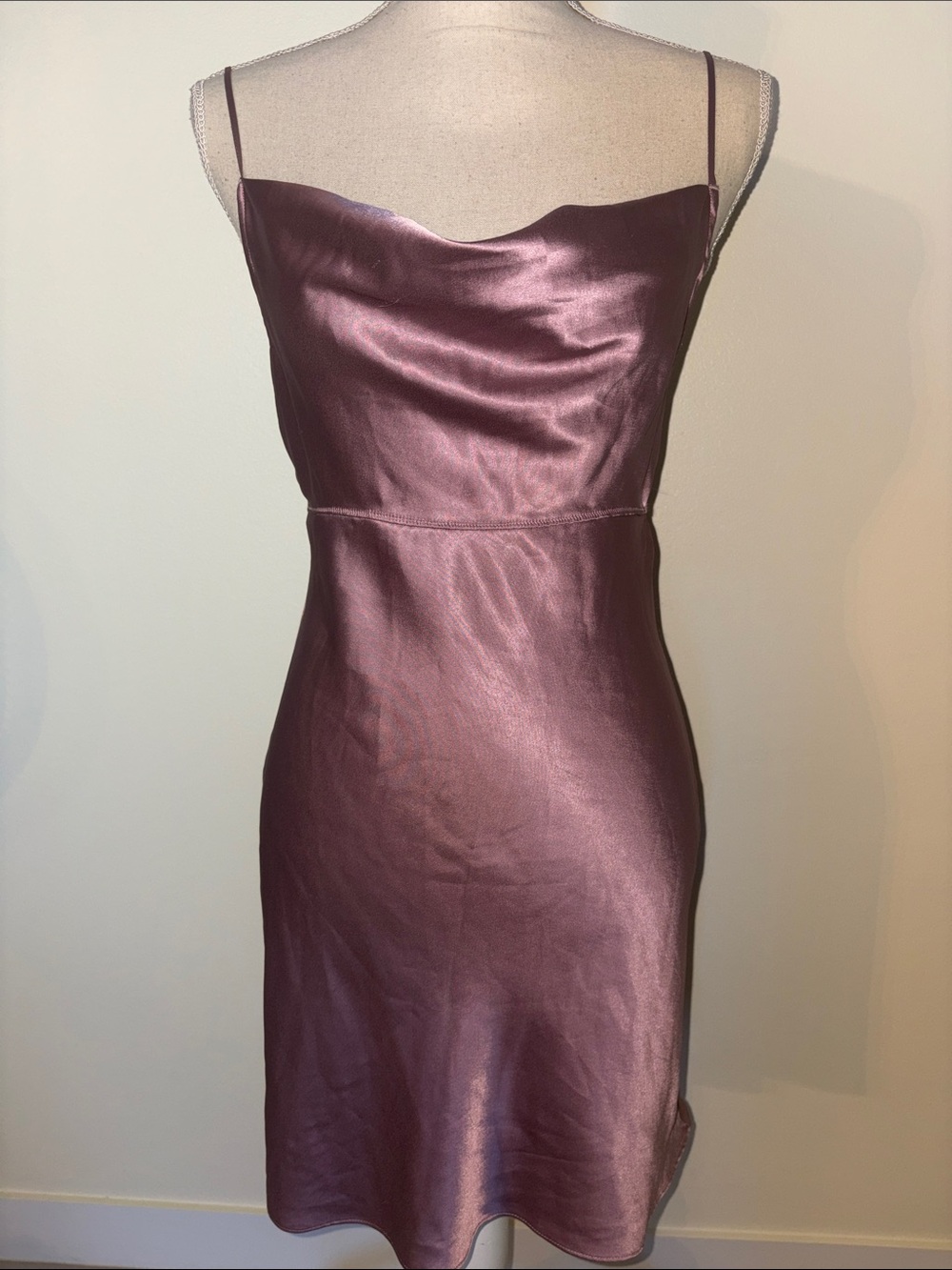 Victoria's Secret Vintage Stretch Satin Slip Dress - Plum